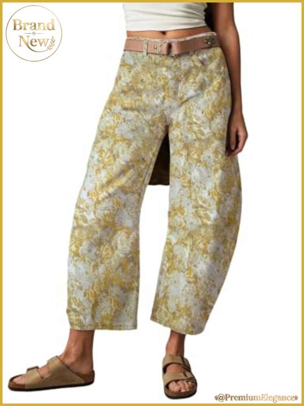 Baggy Mid Rise Wide Leg Jeans with Patchwork Cartoon Print